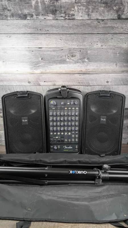 Fender Passport Venue Portable Powered PA System w/Quicklok Stand (pair) image 1