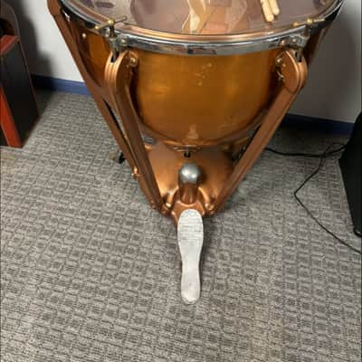Pair of Copper Ludwig Timpani Kettle Drums 1972 image 1