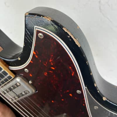 Novo Miris J 2024 Lollar 24.75 Scale Stainless Steel Jumbo Frets Bull Black over 64 burst ebony image 8