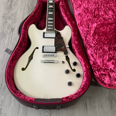 D'Angelico Premier DC Semi-Hollow Double Cutaway Electric Guitar 2019 - 2020 - Champagne with KILLER Taylor Gigbag image 8