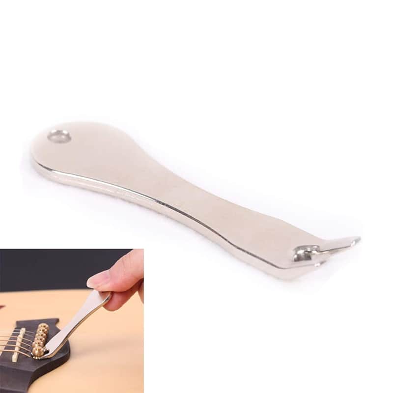 Guitar Bridge Pin Puller Removal Tool,Acoustic Bridge Pin Puller,Guitar Bridge Pins Puller String Peg Pulling Removal Stainless Steel Extractor Luthier Tool For Acoustic Guitar 1Pcs image 1