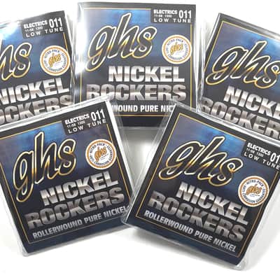GHS Electric Guitar Strings 5-Sets  Nickel Rockers Rollerwound Light 11-58 Low Tune