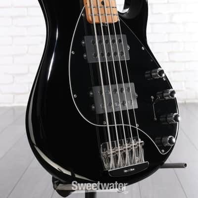 Ernie Ball Music Man StingRay Special 5 HH Bass Guitar - Black with Maple Fingerboard (SRaySp5HHBlkd1) image 6