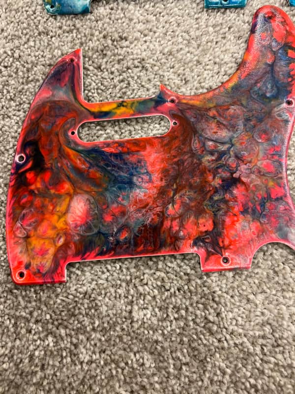 Fender  Telecaster Pick Guard - Custom Orange Swirl image 1