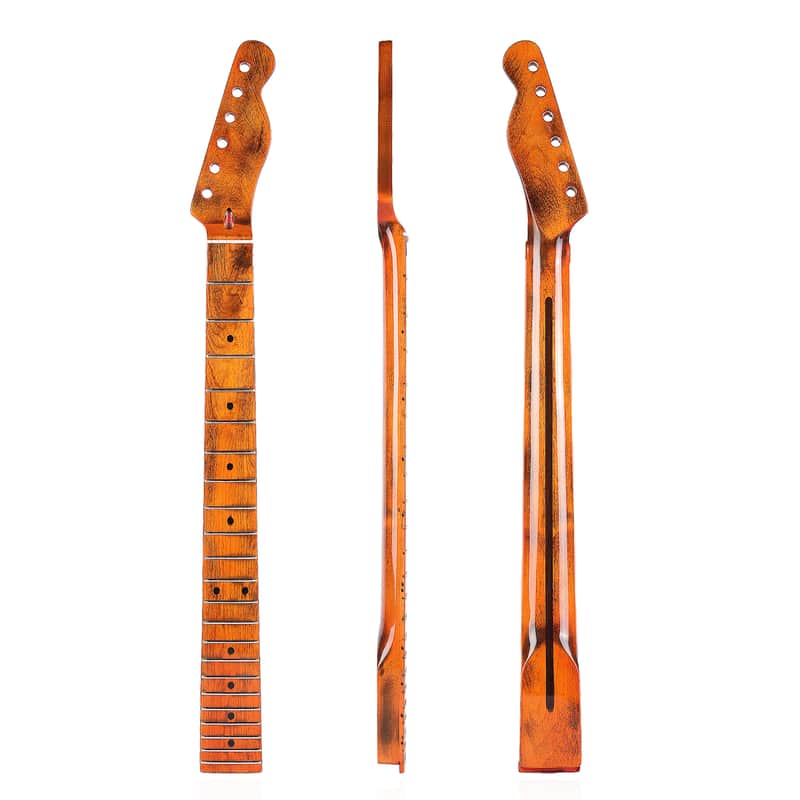 [Stained Gloss Finish] 22Fret Guitar Neck Suit for TL Tele Style Guitar - Canadian Maple,price include the import duty for US buyer image 1