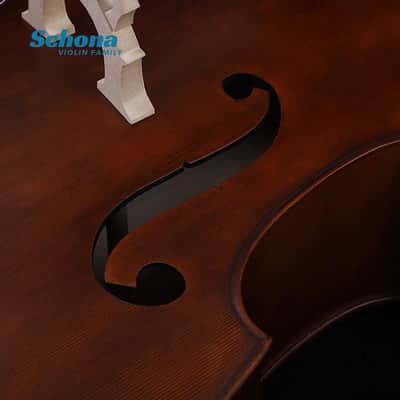 SCHONA SDB-03ME - 4/4 Handmade Solid Wood Double Bass Matte Finish SpruceTop Maple Back Sides Headstock Ebony Fingerboard Professional Contrabass image 5