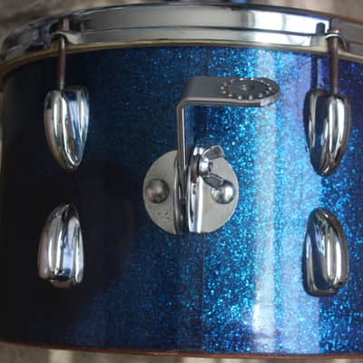 Slingerland blue sparkle tom drum 1961 8" x 12" image 3