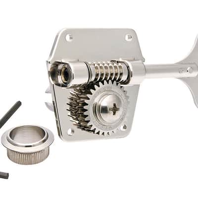 GOTOH GBR640 Res-O-Lite Reverse Wind Bass Tuners 4 In-Line Tuning Keys - NICKEL image 1