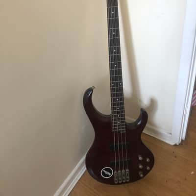 Ibanez BTB 4 String Quilted Maple Electric Bass Guitar 2010s - Red image 2