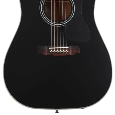 Guild D-140CE Dreadnought Acoustic-Electric Guitar - Black image 2