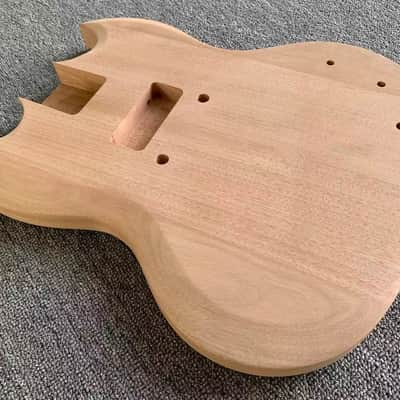 Unfinished Mahogany Wood Guitar Body, Single P90 Pickup, Rosewood Fingerboard Neck image 5