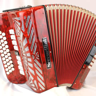 NEW Red Serenellini 334K Portuguese Diatonic Button Accordion Sol GCF MMMM 33 12 image 1