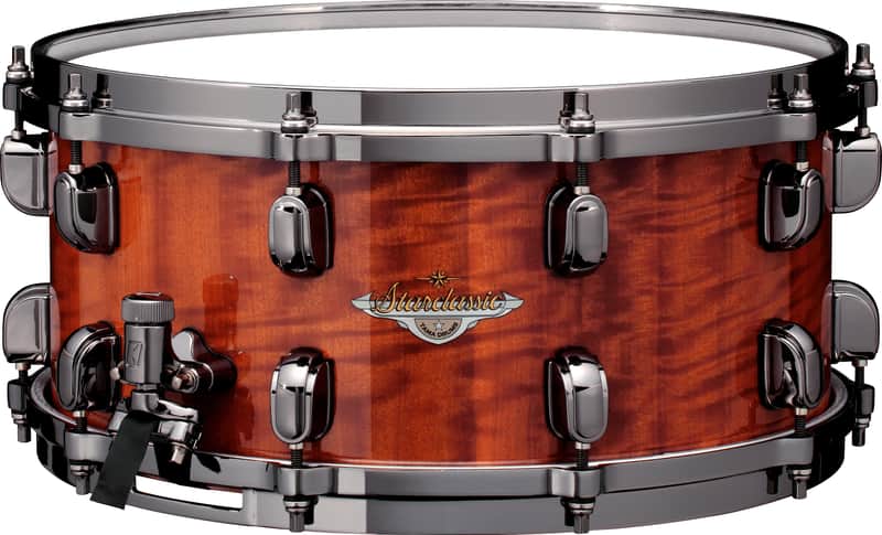 ~LIMITED EDITION~ Tama Starclassic Bubinga 6.5x14 Snare Drum in Figured Gloss African Cherry with Black Nickel Hardware *IN STOCK* image 1