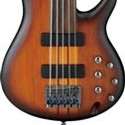 Ibanez SRF705 Portamento 5 String Fretless Bass Brown Burst image 1