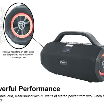 2) Rockville SONIC-50L Wireless Linking Portable Bluetooth Party Speakers+Mic In image 4