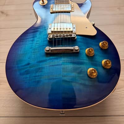 Gibson Les Paul Standard 50s Figured Top Electric Guitar - Blueberry Burst image 4