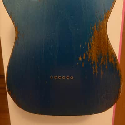 5lb 7oz Metallic Blue Tele Style Partscaster w/ Duncan Hot Rails by Nate's Relic Guitars image 3