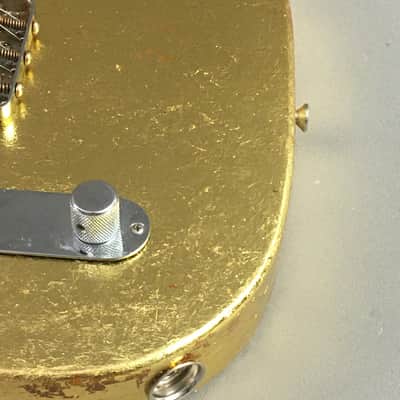 LEFTY Custom Heavy Relic TL59 Gold Metallic Vintage Guitar Aged Tele 6 Lb HSC image 10