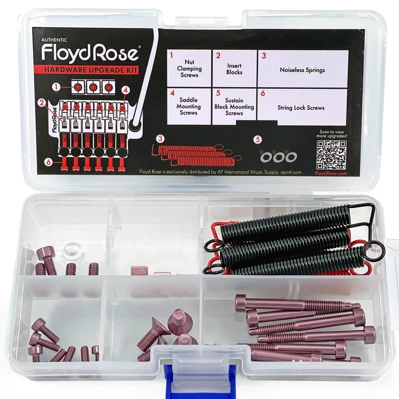Genuine Floyd Rose Stainless Steel Hardware Upgrade Kit Pink - FRUK1-SS-PK image 1