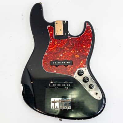 1964 Fender J Bass Pre-CBS Loaded Body with Pickups – Black Vintage Bass Guitar image 2