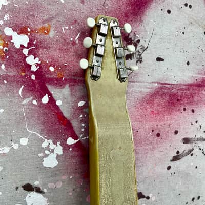 1953 Fender Champion Lap Steel Guitar 1950's -Yellow Pearloid w/ Original Case image 12