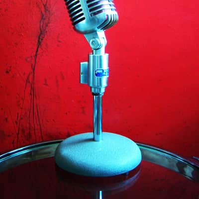 Vintage 1950's era Atlas Sound DS-5 cast iron microphone desk stand DS-7 DS-10 # 2 image 4