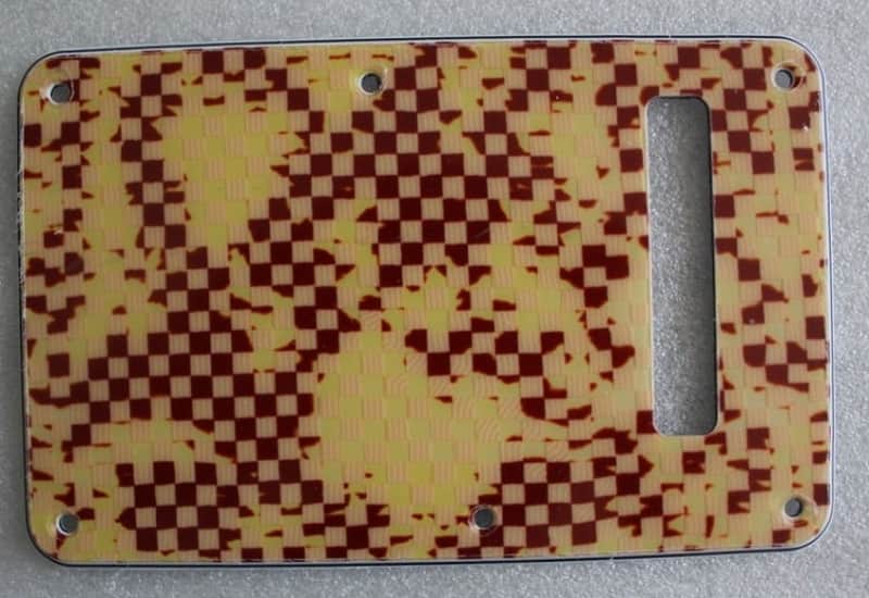 "Grid"Design,Standard Stratocaster Back Plate,#AA033 image 1