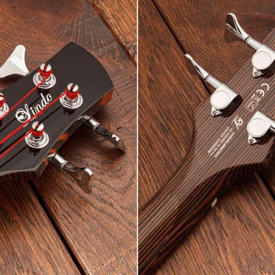 Lindo Sahara Electric Bass Guitar (30" Short Scale) | Nautical Star 12th Fret Inlay - Graphic Art Finish | 20th Anniversary Special Edition image 11