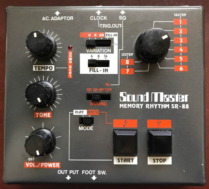 Sound Master Memory Rhythm SR-88 1981 Analog Programmable Drum Machine image 1
