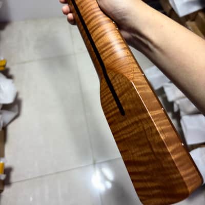 Discount 4 String 20 fret Roasted Flame Maple bass guitar neck Replace rosewood image 7