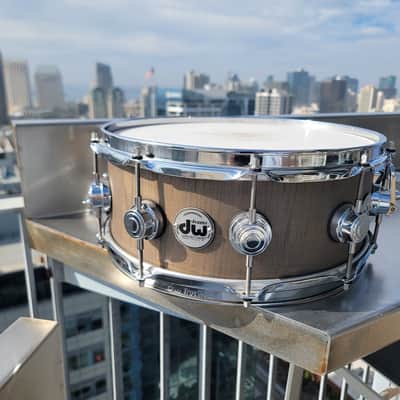 DW Collector's Series Eucalyptus /Maple Exotic HVLT Snare, Natural Satin, 5x14 image 19
