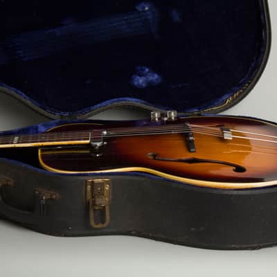 Vega  C-56 Special w/DeArmond Rhythm Chief Pickup Arch Top Acoustic Guitar (late 1940s), ser. #5370, black hard shell case. image 16