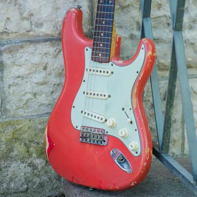 Fender Stratocaster 1961 - Fiesta Red STUNNING FLAMED NECK image 4