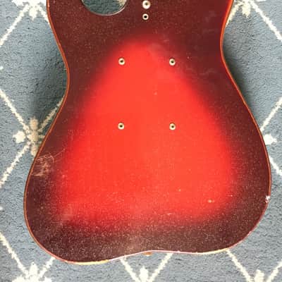 Silvertone Electric Guitar 1960's Redburst image 10