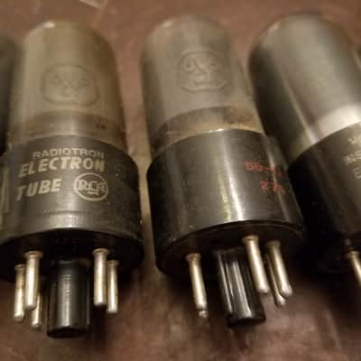 RCA ONE (1) 6V6GT AT1000 TESTED Vacuum Tube greyglass black plate Beam Power 6V6 1945-1958 image 17