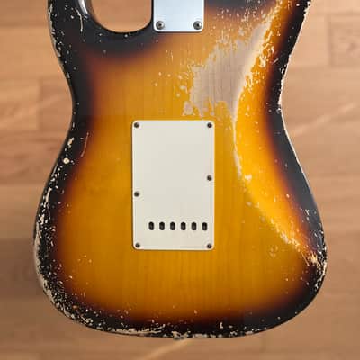 2025 Fender Custom Shop 55 Stratocaster Masterbuilt Dennis Galuszka 2-Tone Sunburst Relic image 2