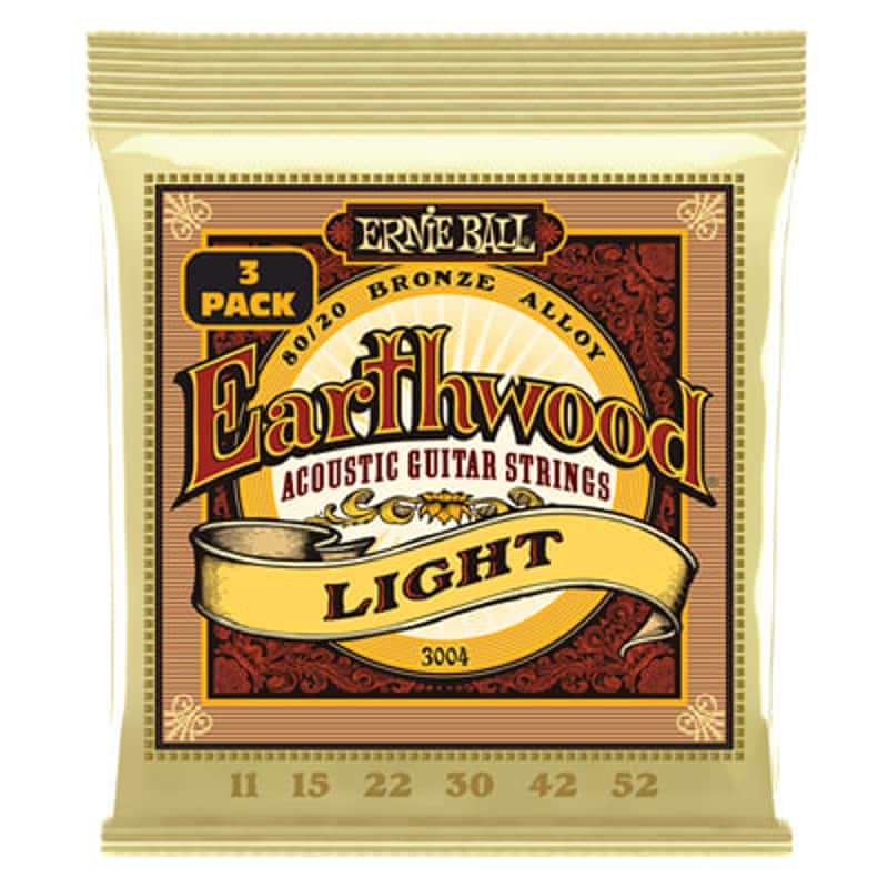 Ernie Ball Ernie Ball Earthwood Light (3 Set Pack) 11-52 Earth