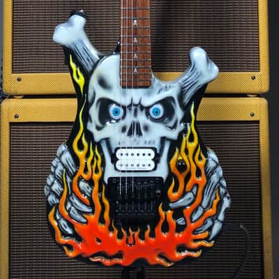 ESP George Lynch Carved Flame Skull and Bones 1993 #28 of 50 image 1