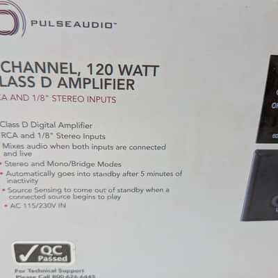 NEW Vanco PulseAudio PA2X60 120W 2-Channel Amplifier 60W RMS Channel at 8 Ohms image 4