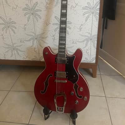 Hagstrom VIDLX12-WCT Viking Deluxe 12-String 2010s - Wild Cherry Transparent image 1