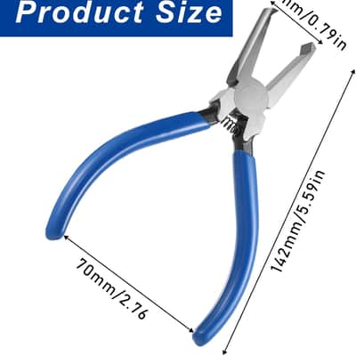 Fret Removal Pliers, Fret Puller Tool Precision Cutting Pliers with Blue Rubber Coating Multifunctional Cutter Tool for Acoustic Eelectric Guitar Bass, Pulling Cutting Nails or Wires image 2