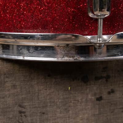 Vintage MIJ 5x14 Red Sparkle Snare Drum image 10