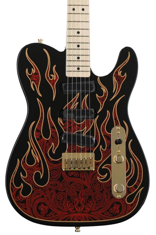 Fender James Burton Telecaster - Red Paisley Flames image 1