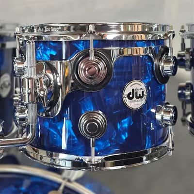Used DW Collectors VLT 333 Maple 7pc Drum Set Blue Moonstone - Very Good image 3