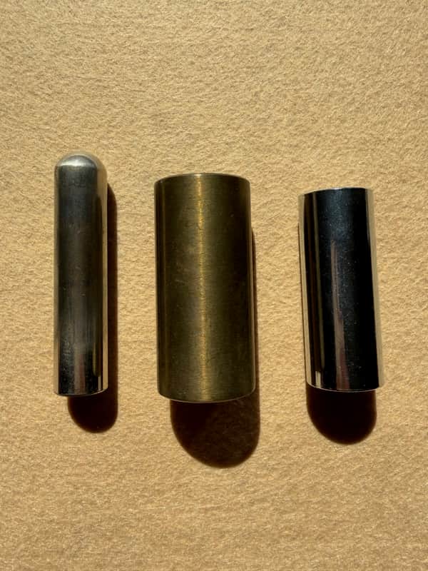 Three Vintage Guitar Slides, Brass and Steel image 1