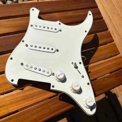 MJT Relic Strat Pickguard w Mojotone Premium Historic Wiring Harmess & Fender Vintage Style Pickups image 1