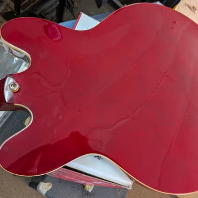 Epiphone Dot ES-335 Semi Hollow Electric Guitar Cherry Red, Maple, Rosewood, Hard Case image 9