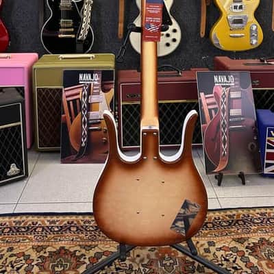 Danelectro Long Horn 58 Bass LEFTY ZURDO ( Super Limited) W/ Foam Case  Copper Burst image 12