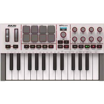 Akai MPK Mini 4 (Gray) | 25-Key MIDI Controller – RGB Pads, USB-C, MIDI Out image 4
