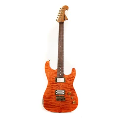 Colletti Guitars Speed of Sound Tangerine Quilt Maple Top image 2